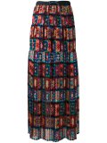 crochet lace pleated skirt