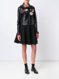 floral leather jacket