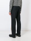 stripe side loose fit trousers