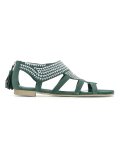 embroidered flat sandals