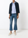 three-quarters sleeve zipped jacket