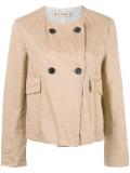 crinkled double breasted jacket