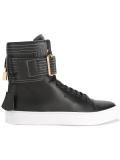 ankle strap hi-top sneakers