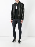 leather bomber jacket