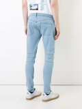 ribbed trim jeans 