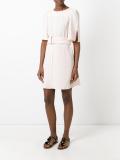 belted flared dress