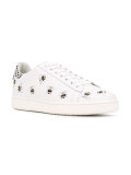 embroidered bees sneakers 