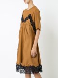 lace slip layered T-shirt dress