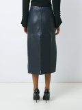 leather midi skirt