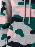 camouflage intarsia hoodie