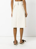 wrap front midi skirt