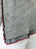 beaded fray tank top