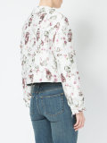 distressed floral jacket