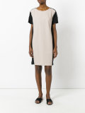 contrast panel T-shirt dress