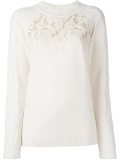 lace panel pullover