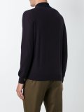long sleeve knit polo shirt