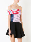 striped off-shoulder top