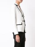 double-breasted contrast blazer