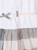 checkered hem short-sleeved dress