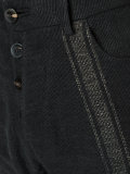 textured panel trousers
