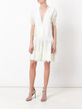 lace trim V-neck dress