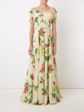 printed off-shoulder long dress