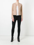 collarless jacket