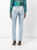 distressed slim-fit jeans