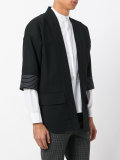striped trim cardigan 