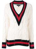 contrast-trim sweatshirt