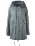 raccoon & coyote fur parka