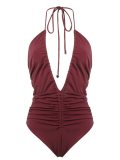 pleated one-piece