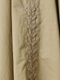 lace-up hem skirt