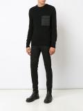 coated split knee jeans