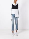 double cuff cropped jeans 