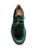 velvet lace-up shoes