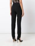 frayed panelled tailored trousers