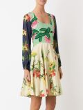 floral print silk dress