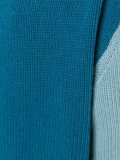 colour block long sleeve sweater