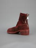 distressed zip-up boot