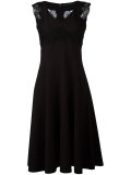 v-neck flared dress