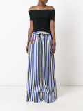 striped flared pants 
