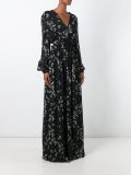 'birds' print long dress