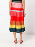 striped pleated skirt