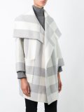 checked oversized coat 