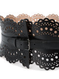 scalloped laser-cut belt