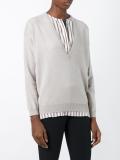 macramé detailing pullover