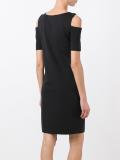 slit sleeves fitted dress