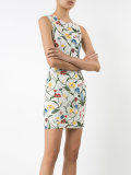 embroidered flowers lace dress