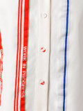 mandarin neck striped shirt